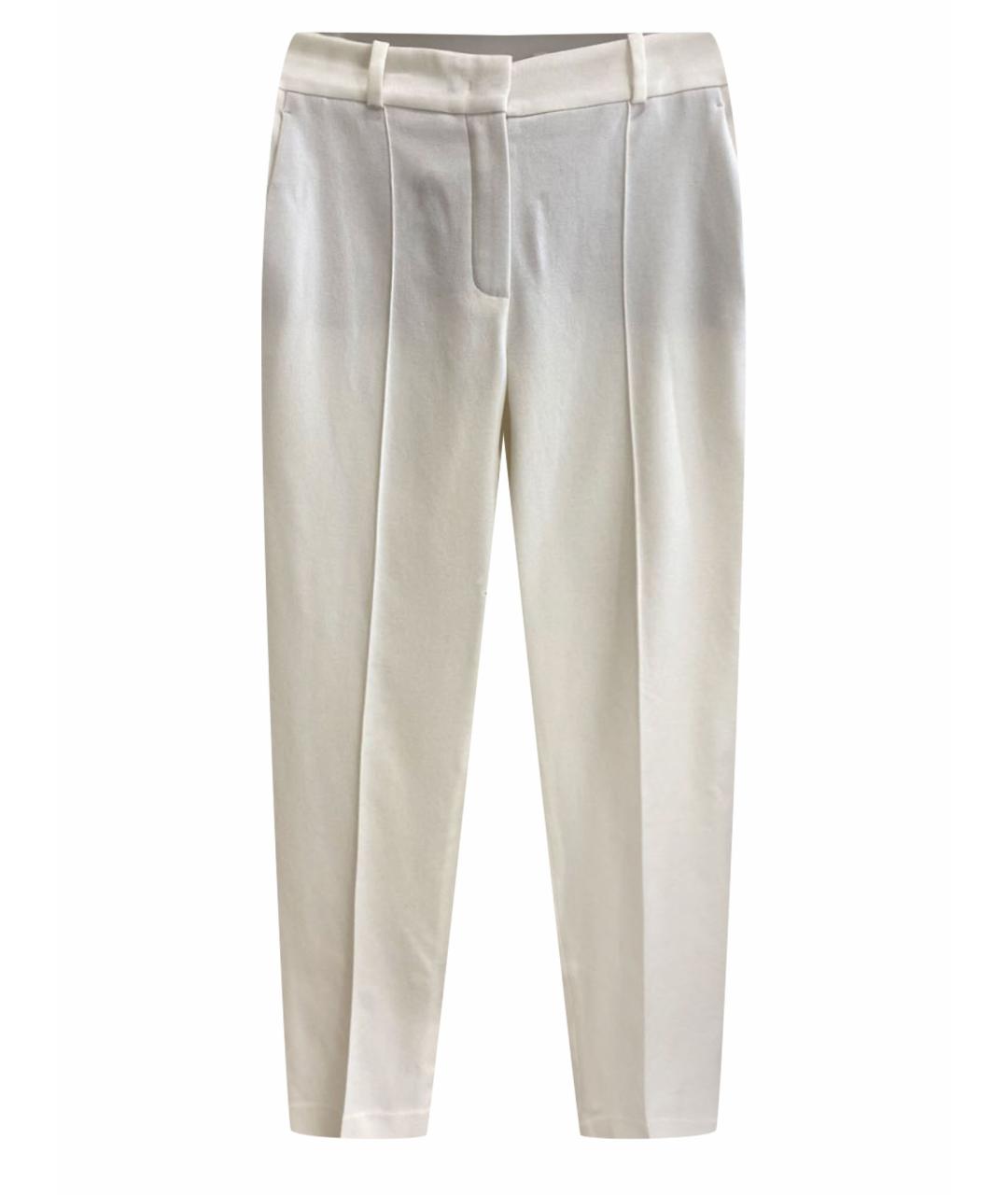 LORO PIANA Белые кашемировые прямые брюки, фото 1