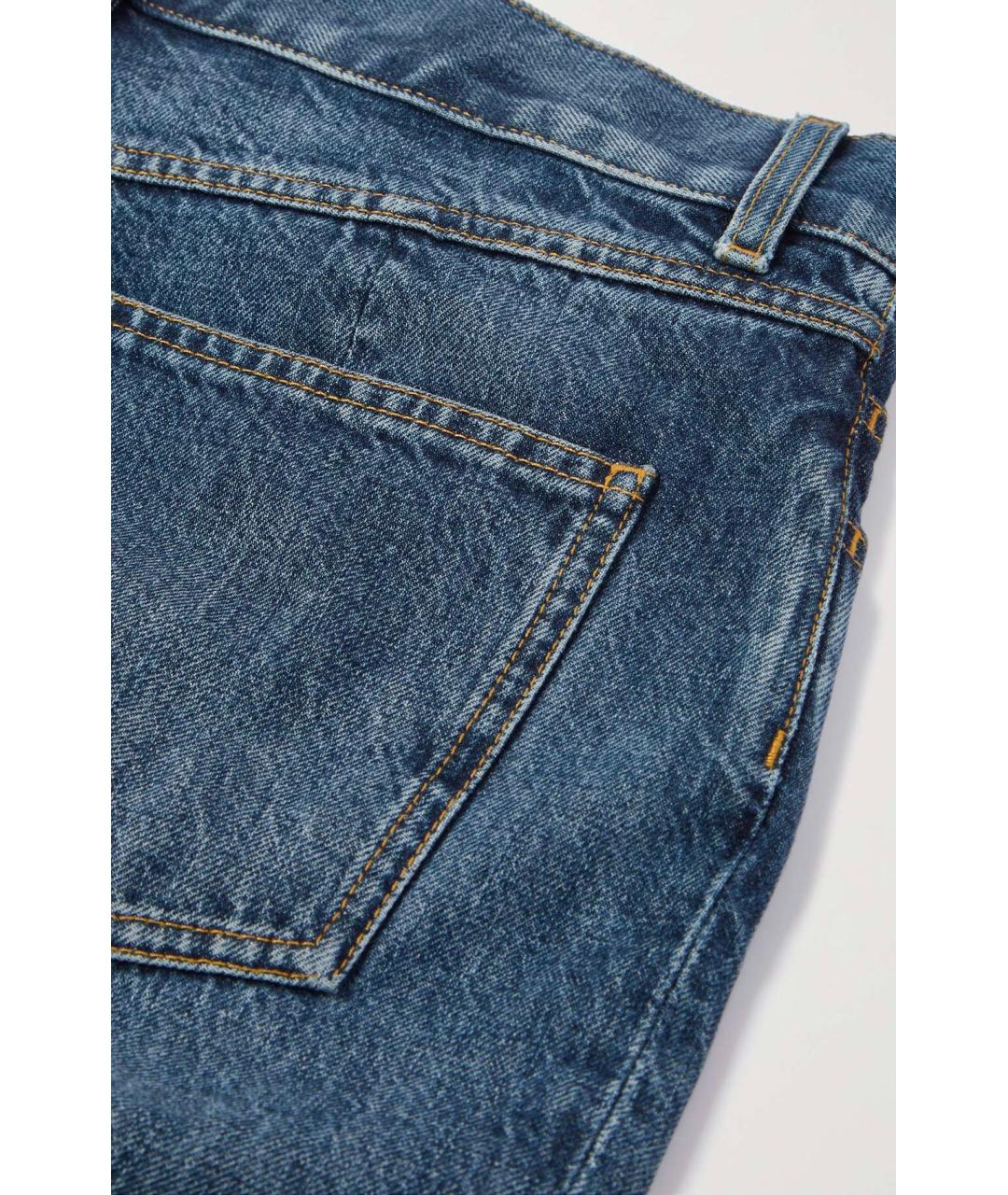 BOTTEGA VENETA Темно-синие хлопковые прямые джинсы, фото 9