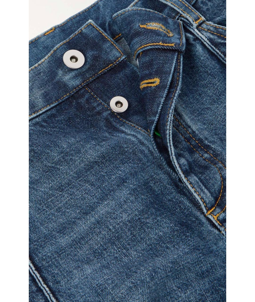BOTTEGA VENETA Темно-синие хлопковые прямые джинсы, фото 8
