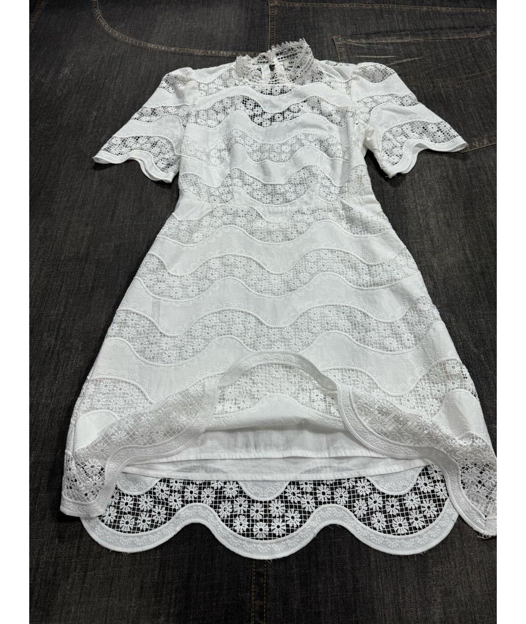 SANDRO Белое замшевое повседневное платье, фото 4