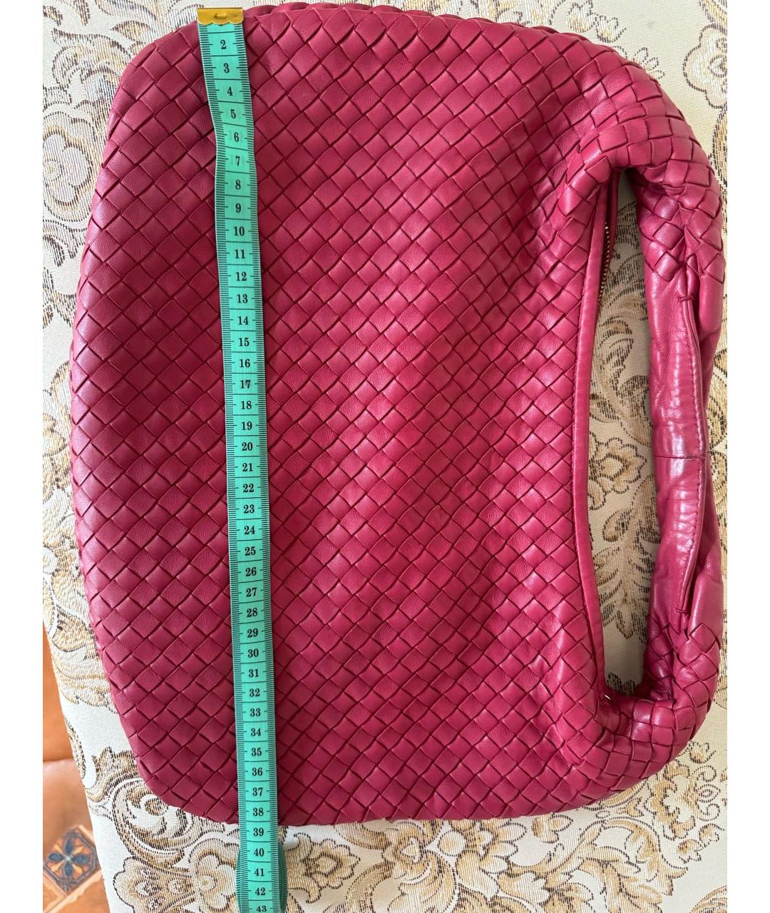 BOTTEGA VENETA Красная кожаная сумка с короткими ручками, фото 3