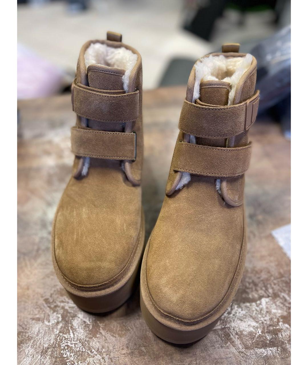 UGG AUSTRALIA Коричневые замшевые ботинки, фото 4