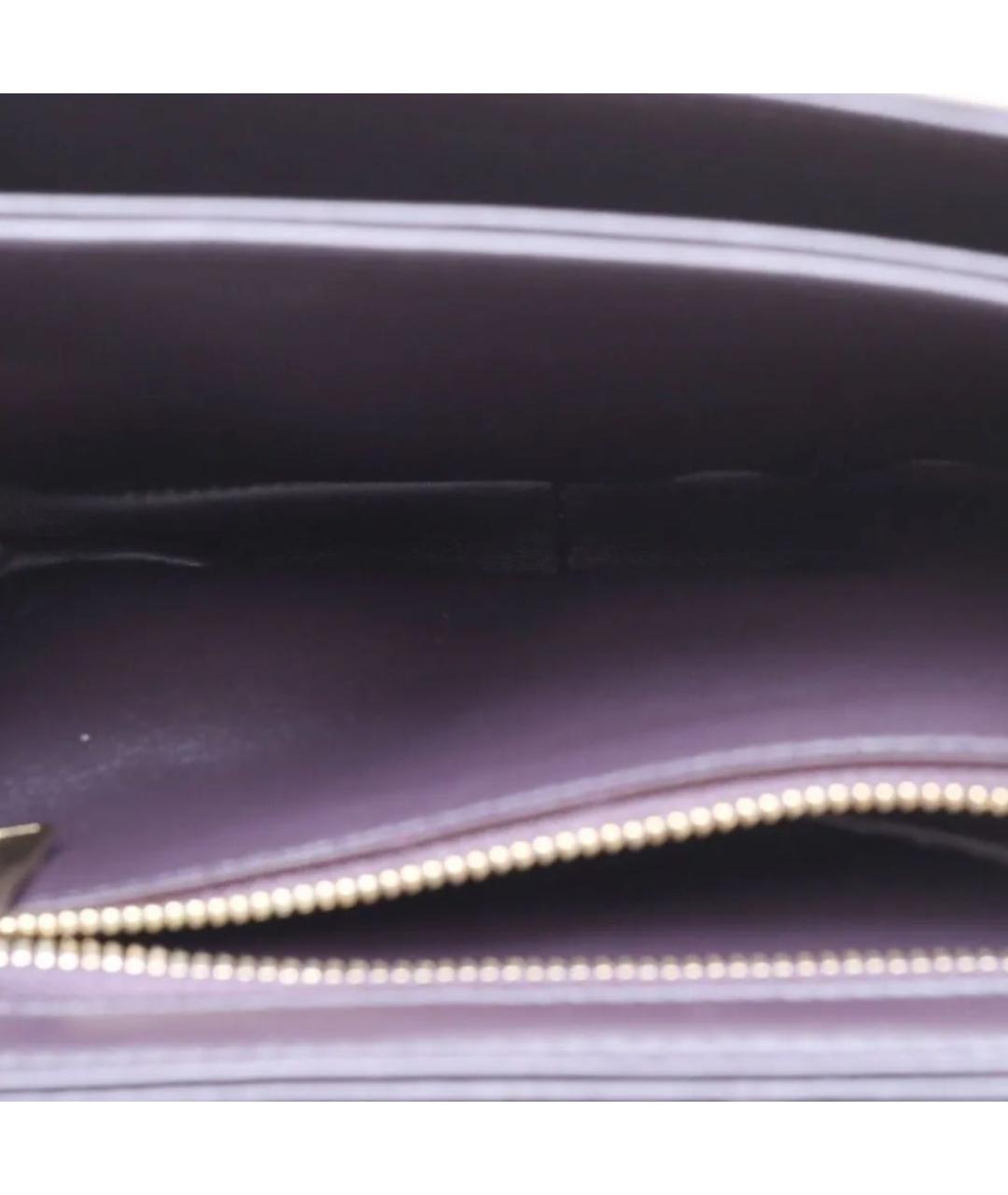 CELINE PRE-OWNED Фиолетовая кожаная сумка через плечо, фото 8