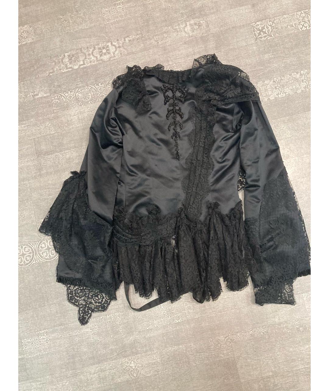 DOLCE&GABBANA Черный шелковый жакет/пиджак, фото 5