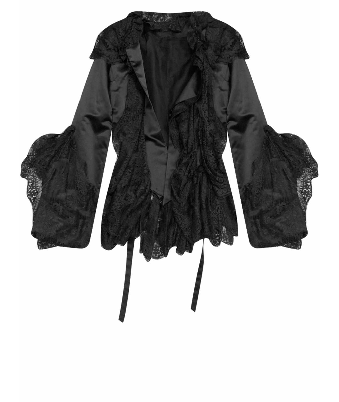DOLCE&GABBANA Черный шелковый жакет/пиджак, фото 1