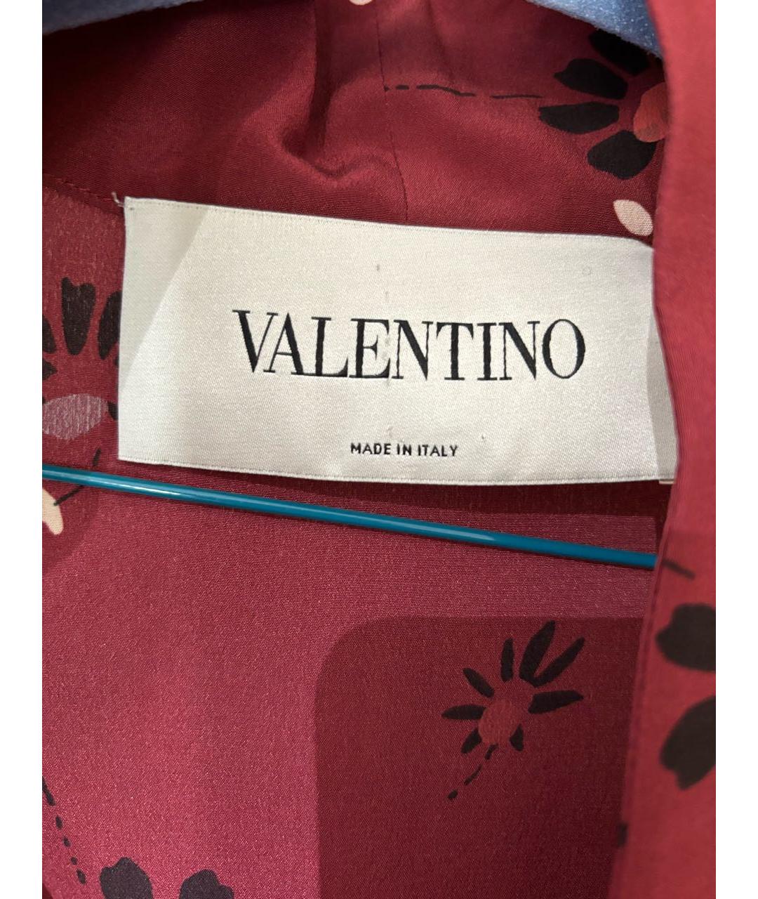 VALENTINO Красное шелковое коктейльное платье, фото 3