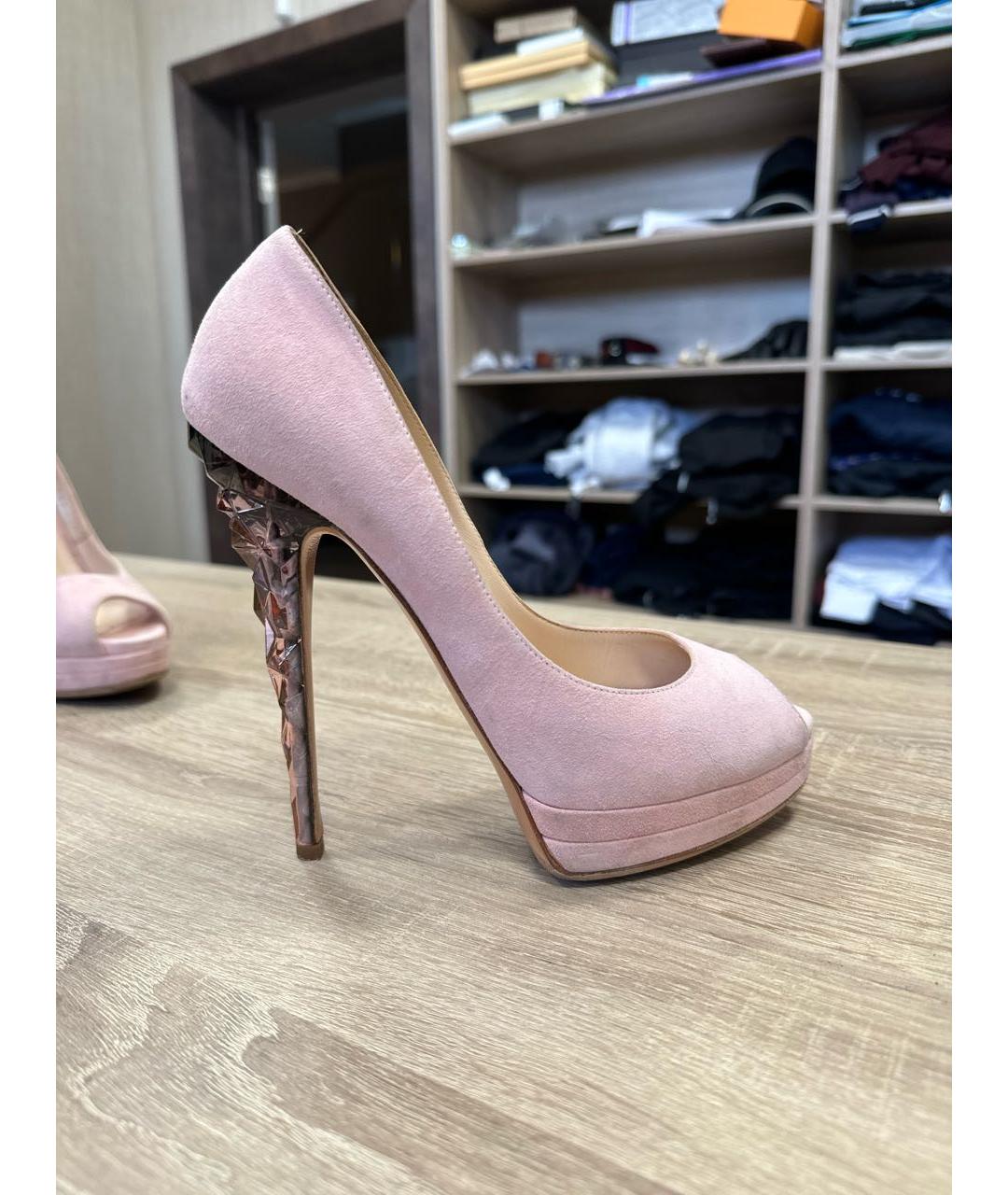 CASADEI Розовые замшевые туфли, фото 5