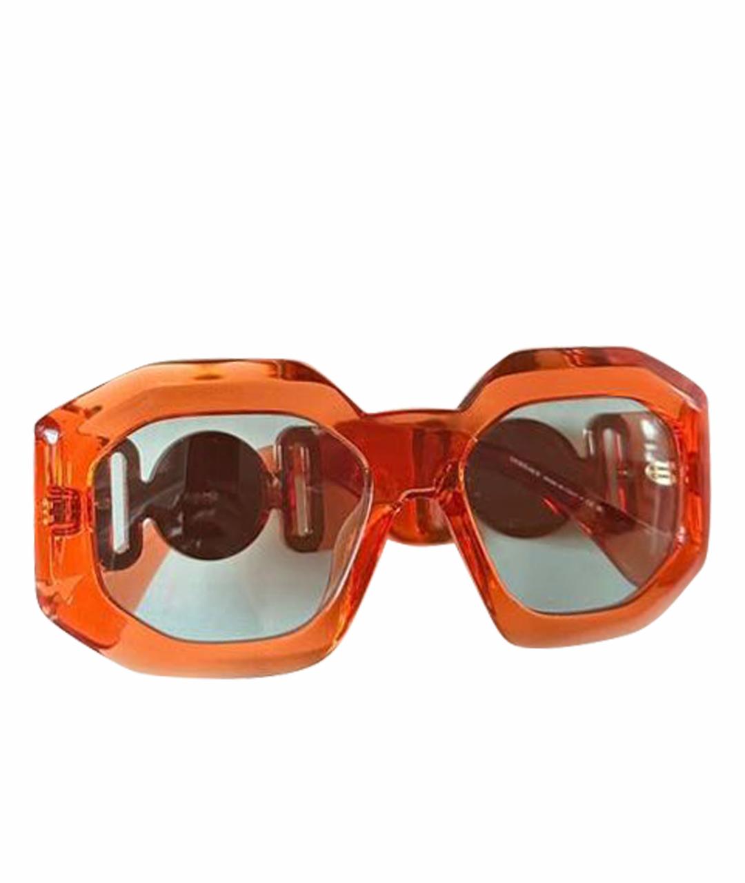 VERSACE Оранжевое пластиковые солнцезащитные очки, фото 1