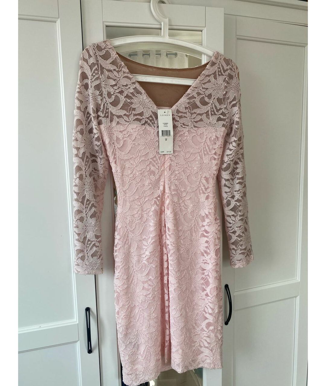 RALPH LAUREN Розовое полиамидовое коктейльное платье, фото 2