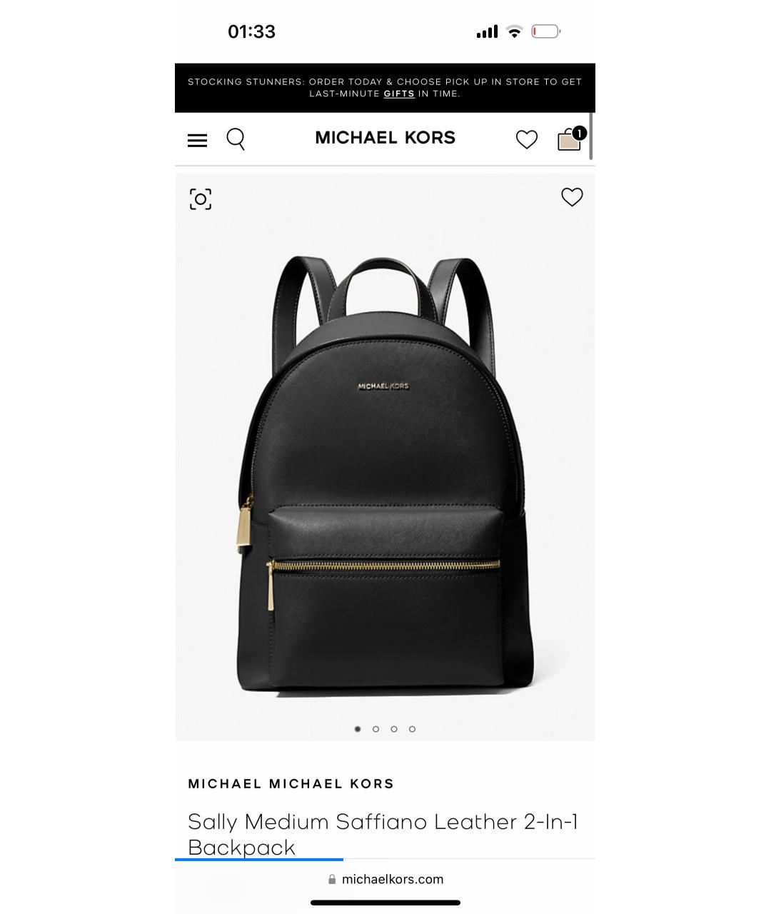 MICHAEL KORS Черный кожаный рюкзак, фото 8
