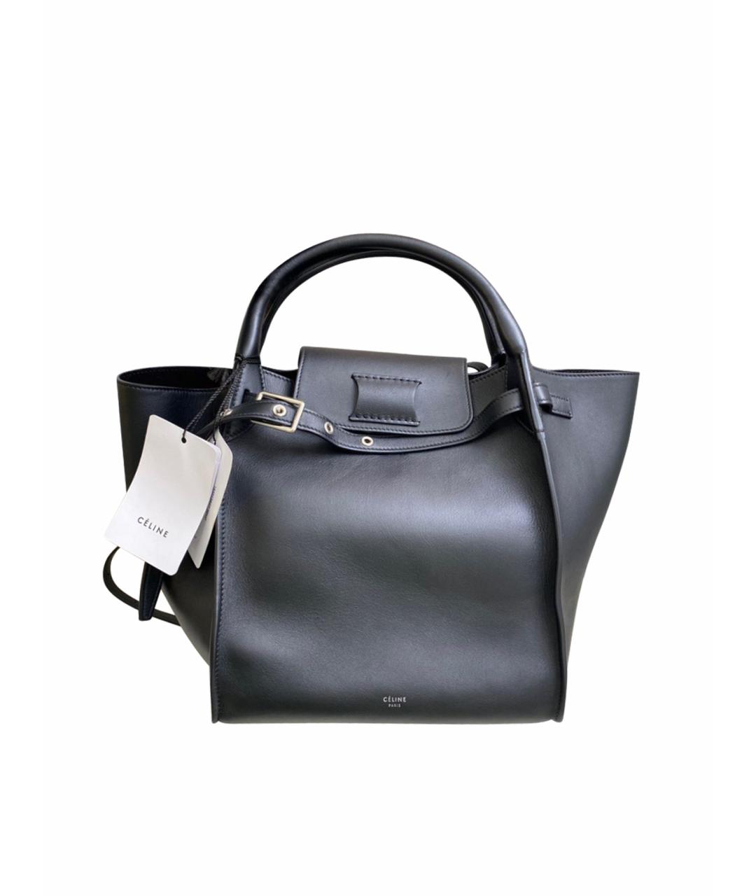 CELINE PRE-OWNED Черная кожаная сумка тоут, фото 1