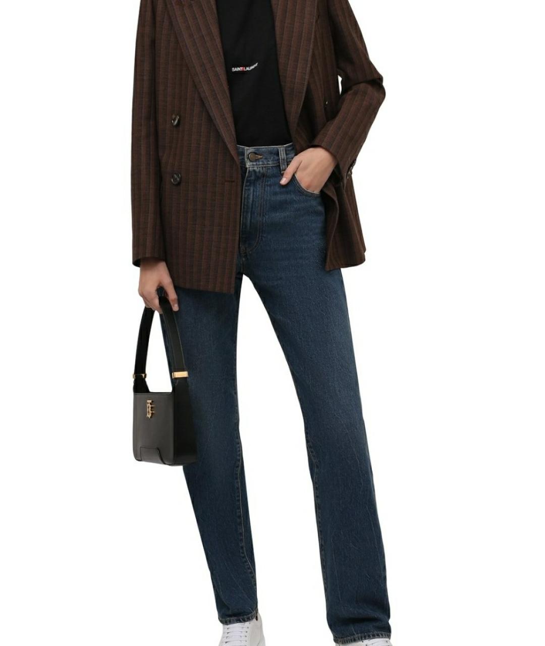 SAINT LAURENT Черная хлопковая футболка, фото 5