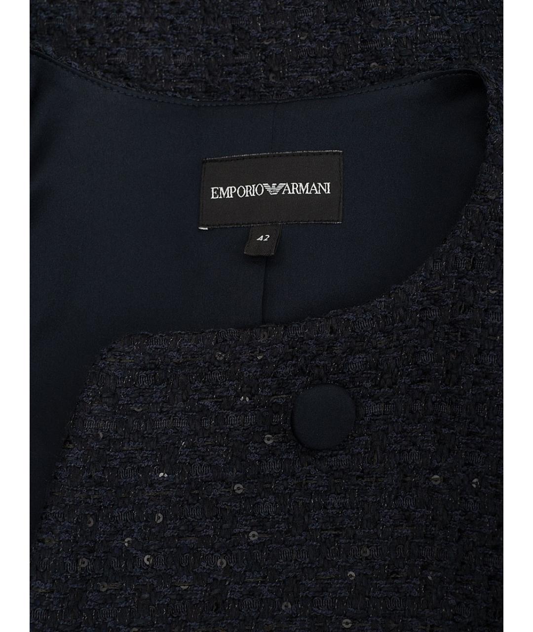 EMPORIO ARMANI Темно-синий жакет/пиджак, фото 3
