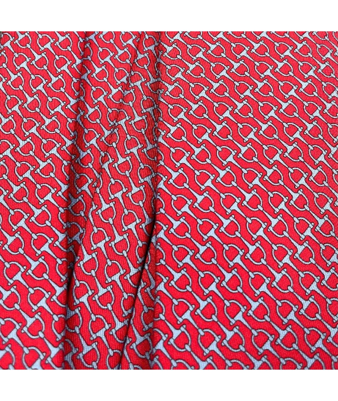 HERMES PRE-OWNED Красный шелковый галстук, фото 3