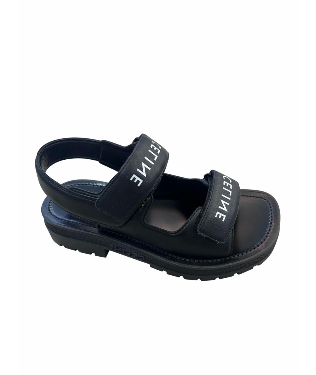 CELINE PRE-OWNED Черные кожаные сандалии, фото 1