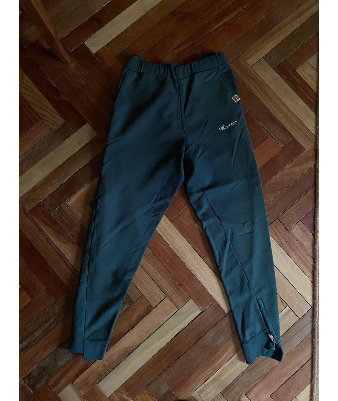 MAISON MIHARA YASUHIRO Зеленые хлопковые повседневные брюки, фото 7