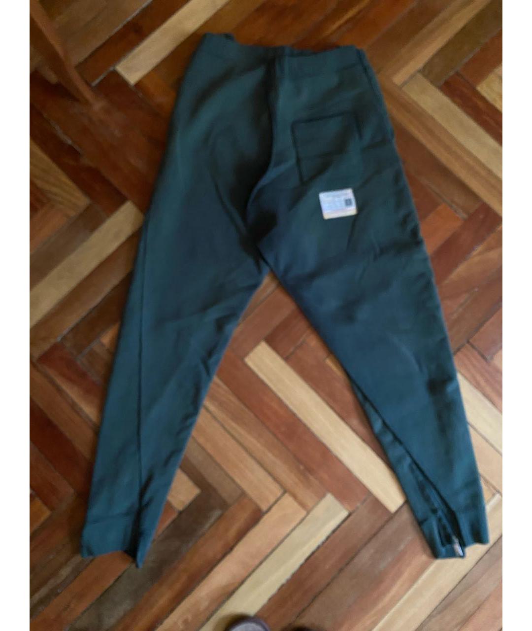 MAISON MIHARA YASUHIRO Зеленые хлопковые повседневные брюки, фото 2