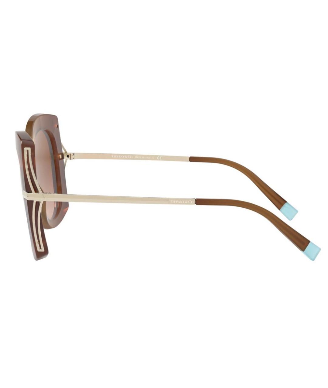 TIFFANY&CO Коричневые пластиковые солнцезащитные очки, фото 3