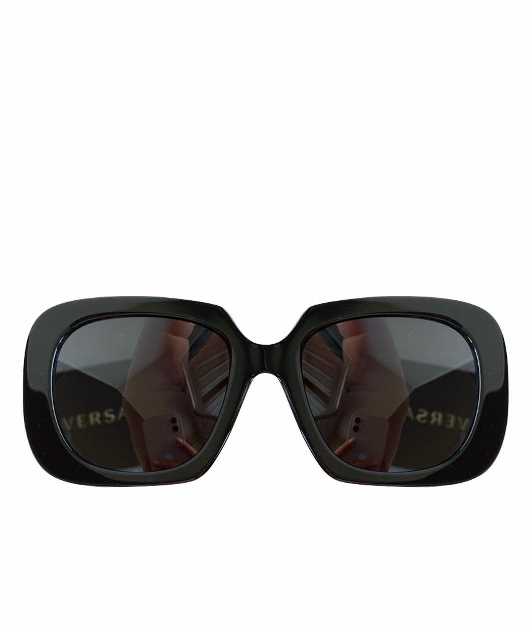 VERSACE Черные пластиковые солнцезащитные очки, фото 1