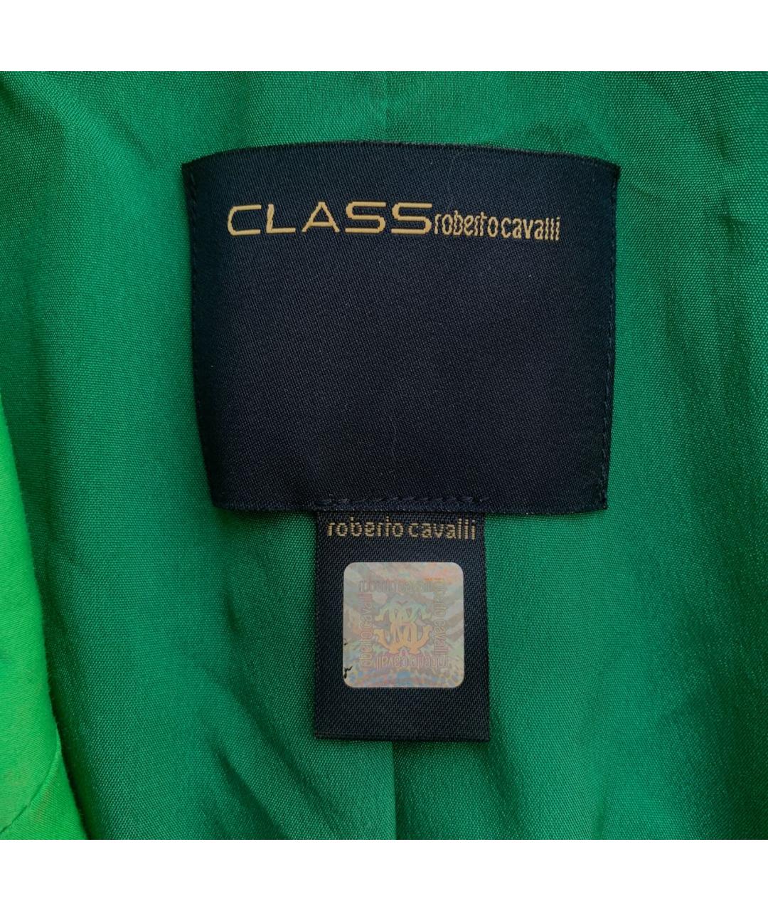 CAVALLI CLASS Зеленый хлопко-эластановый жакет/пиджак, фото 6