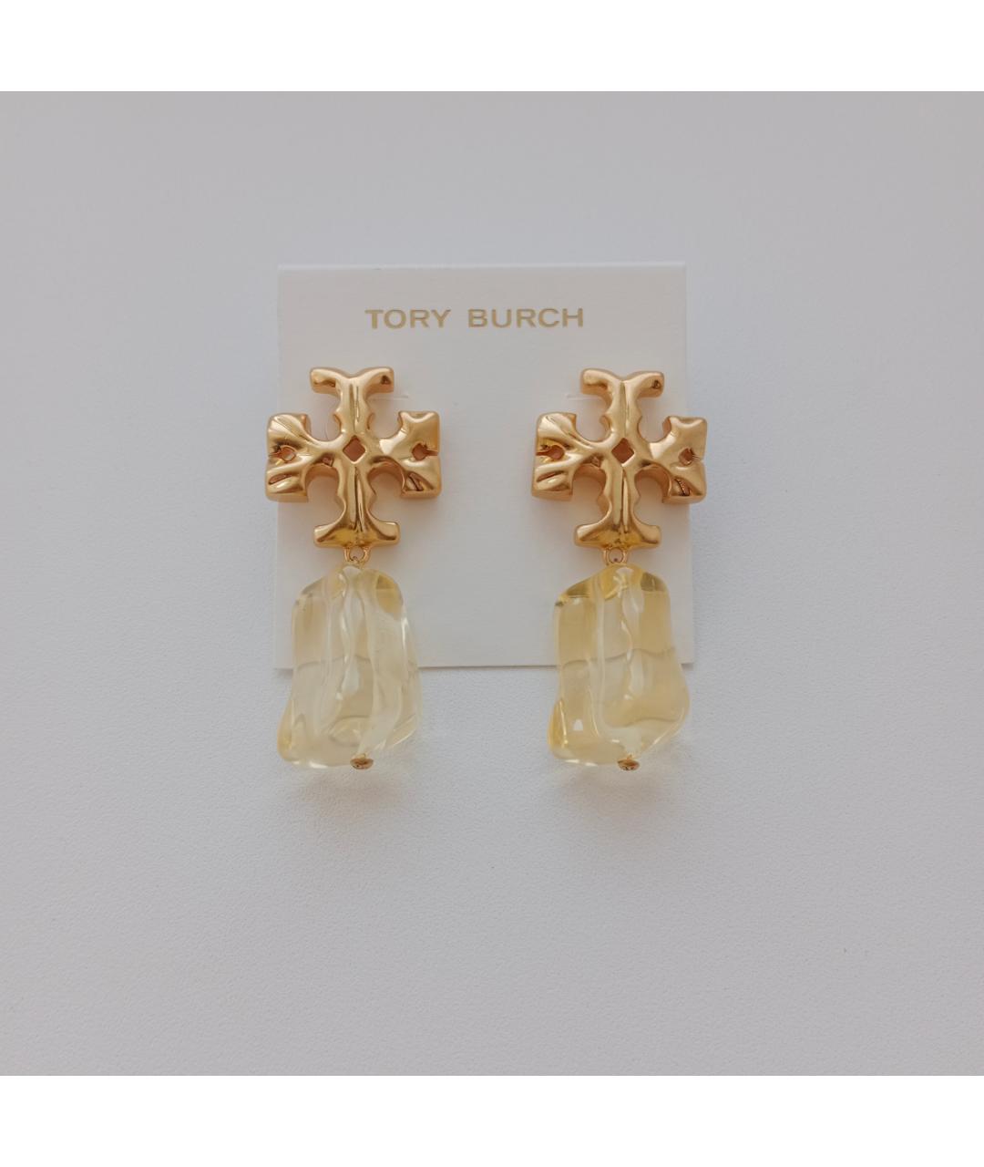 TORY BURCH Золотые позолоченные серьги, фото 2