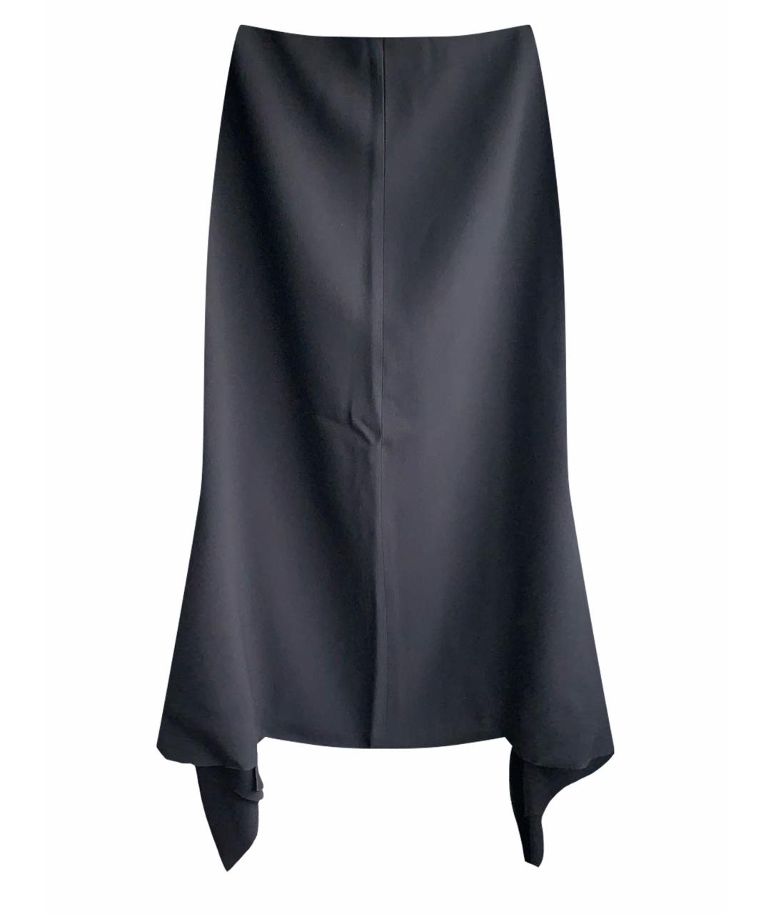 JOSEPH Черная вискозная юбка миди, фото 1