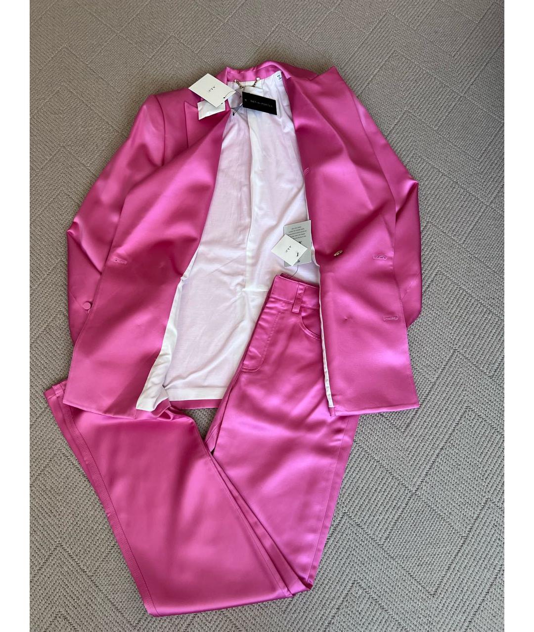 A.L.C. Розовый вискозный костюм с брюками, фото 8