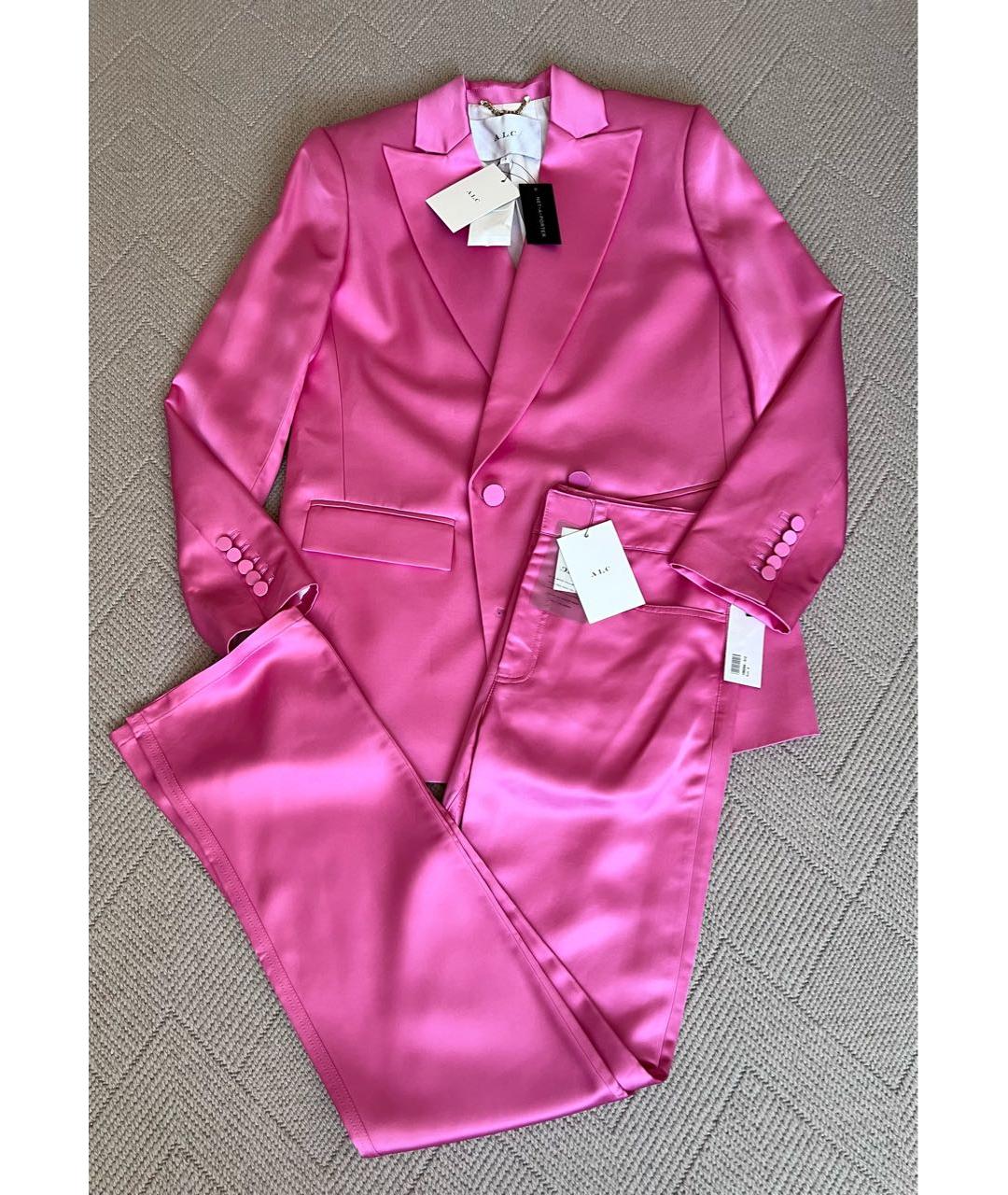 A.L.C. Розовый вискозный костюм с брюками, фото 5