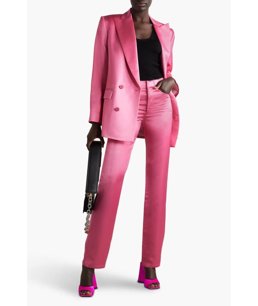 A.L.C. Розовый вискозный костюм с брюками, фото 3