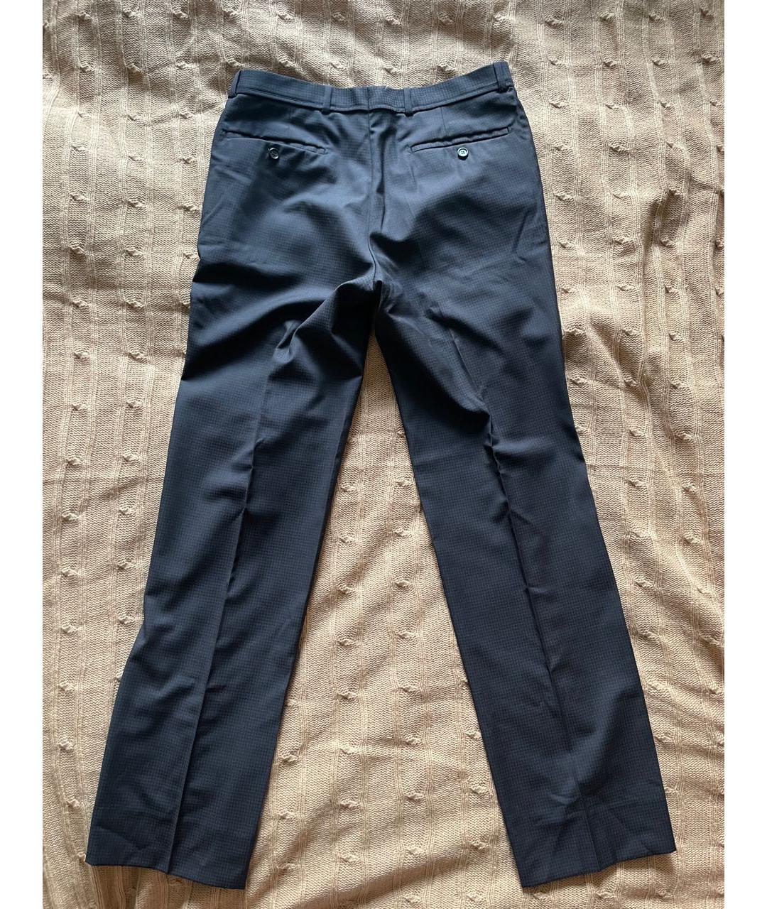 BURBERRY Черные шерстяные классические брюки, фото 2
