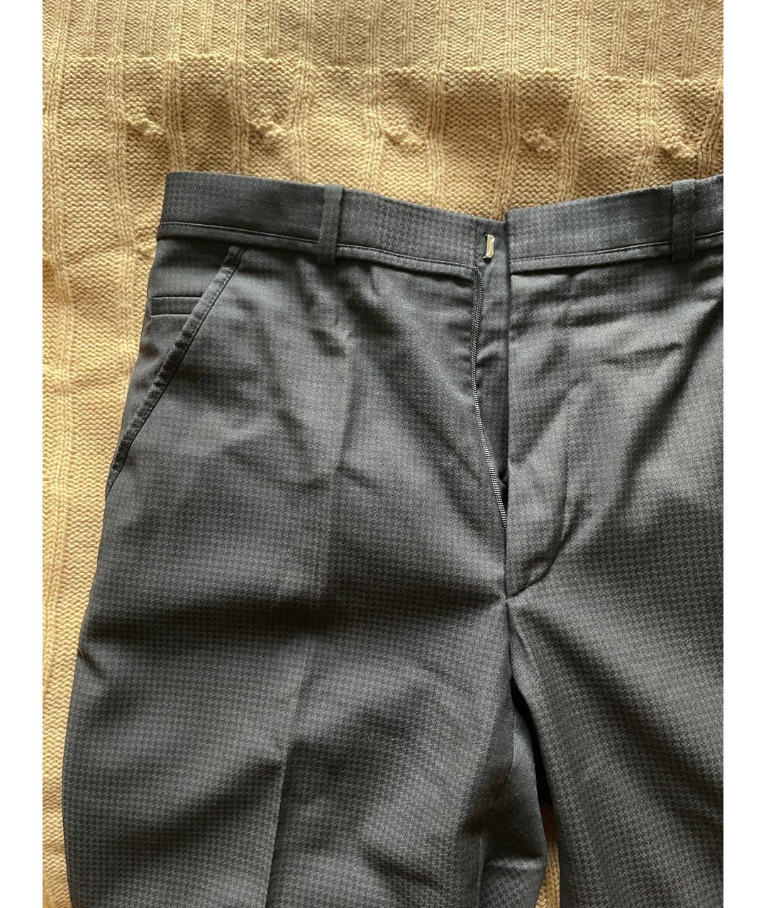 BURBERRY Черные шерстяные классические брюки, фото 4