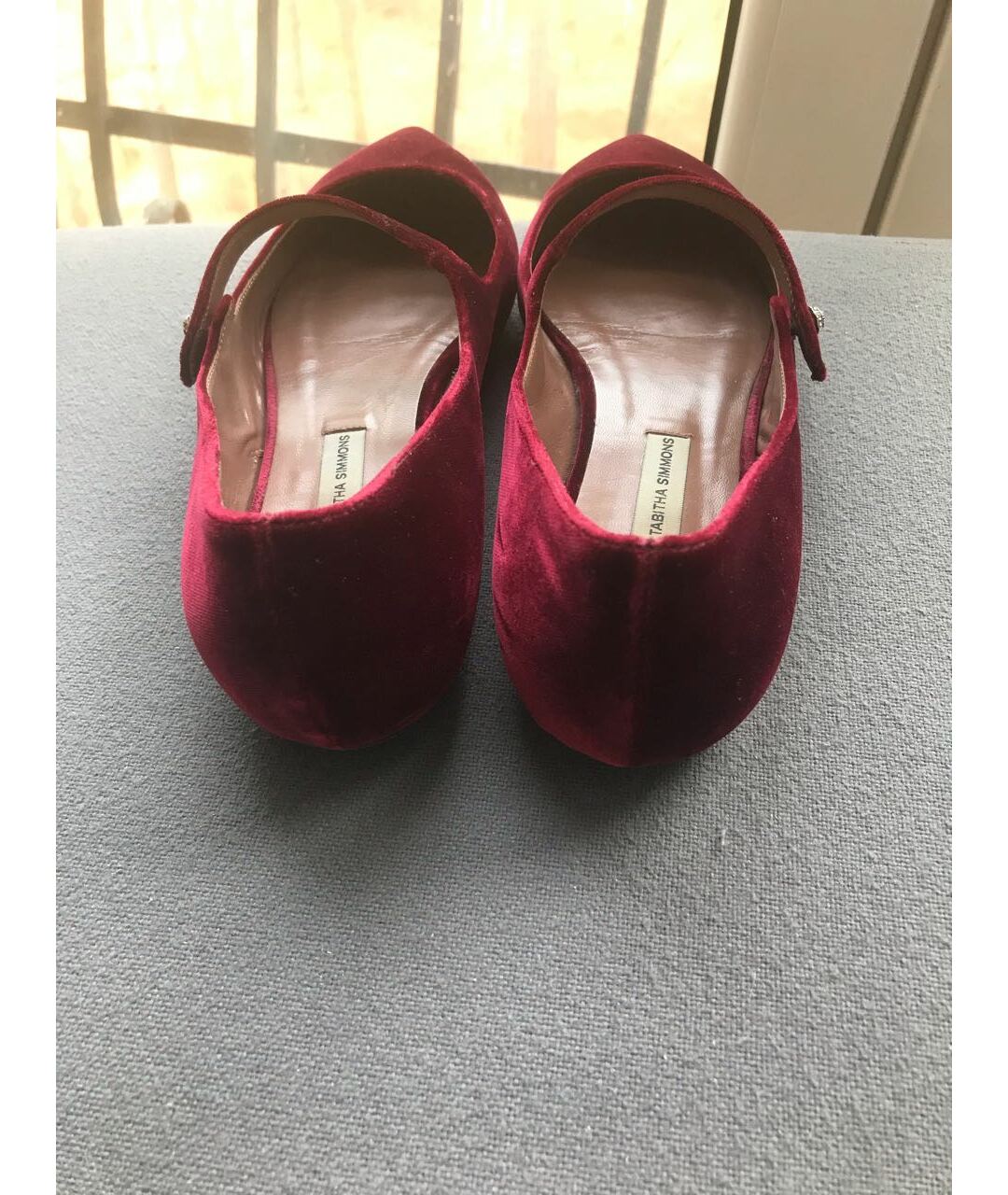 TABITHA SIMMONS Красные бархатные туфли, фото 2
