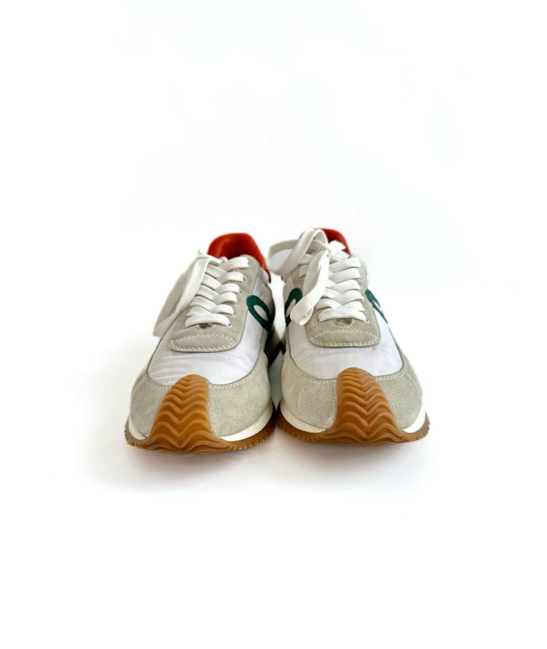 LOEWE Белые кожаные кроссовки, фото 4