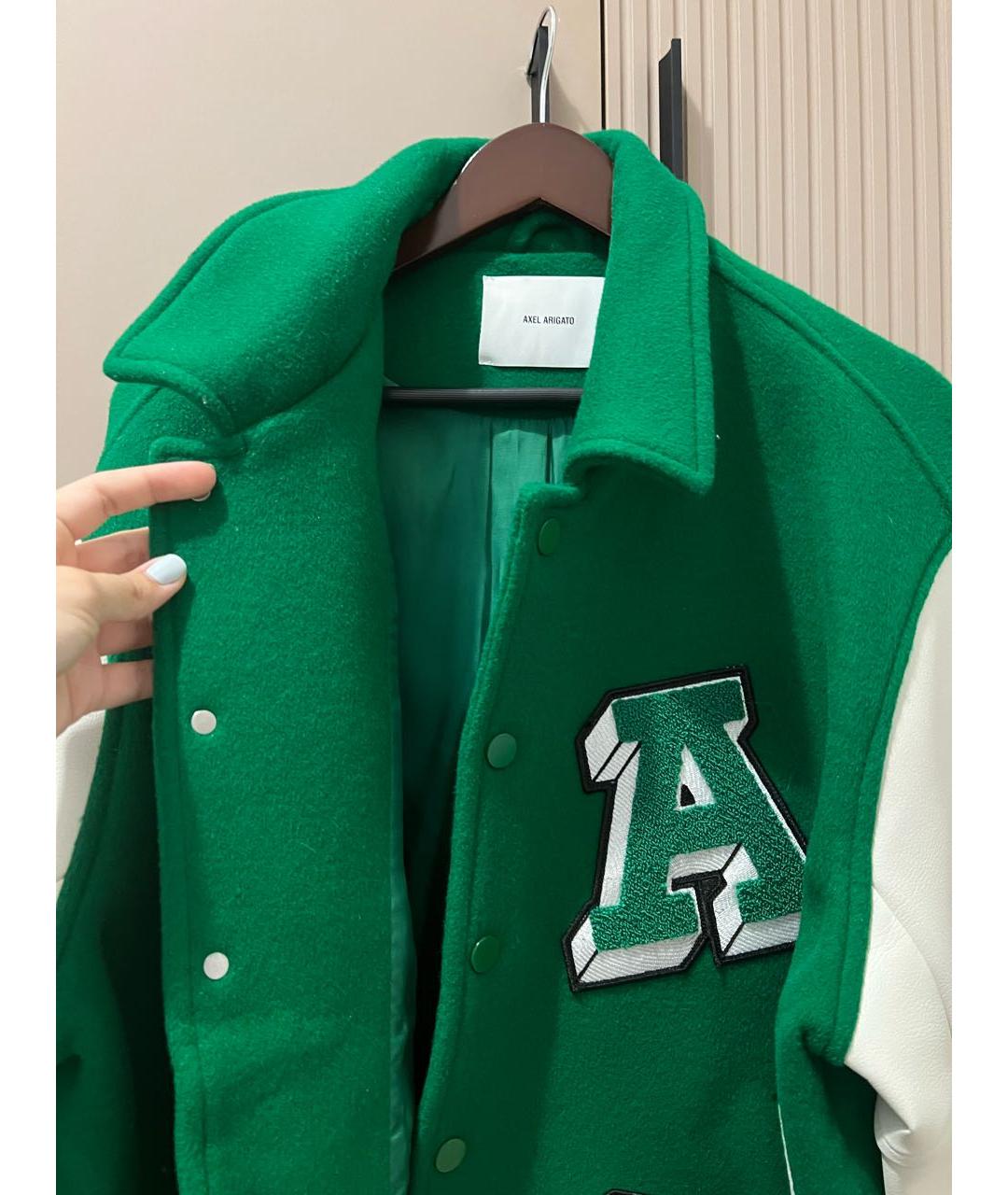 AXEL ARIGATO Зеленая шерстяная куртка, фото 5