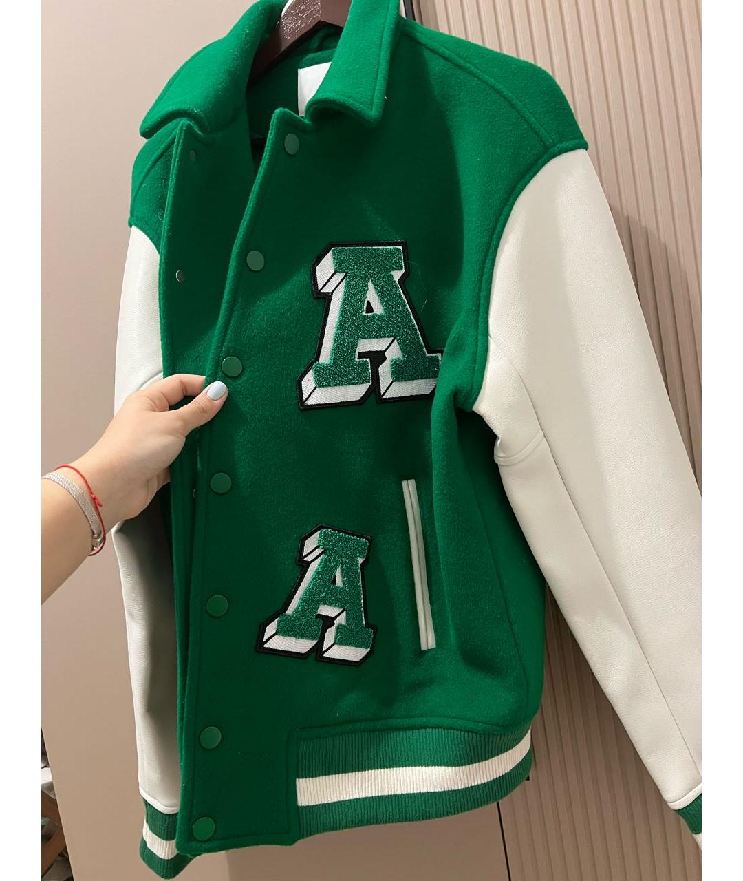 AXEL ARIGATO Зеленая шерстяная куртка, фото 7