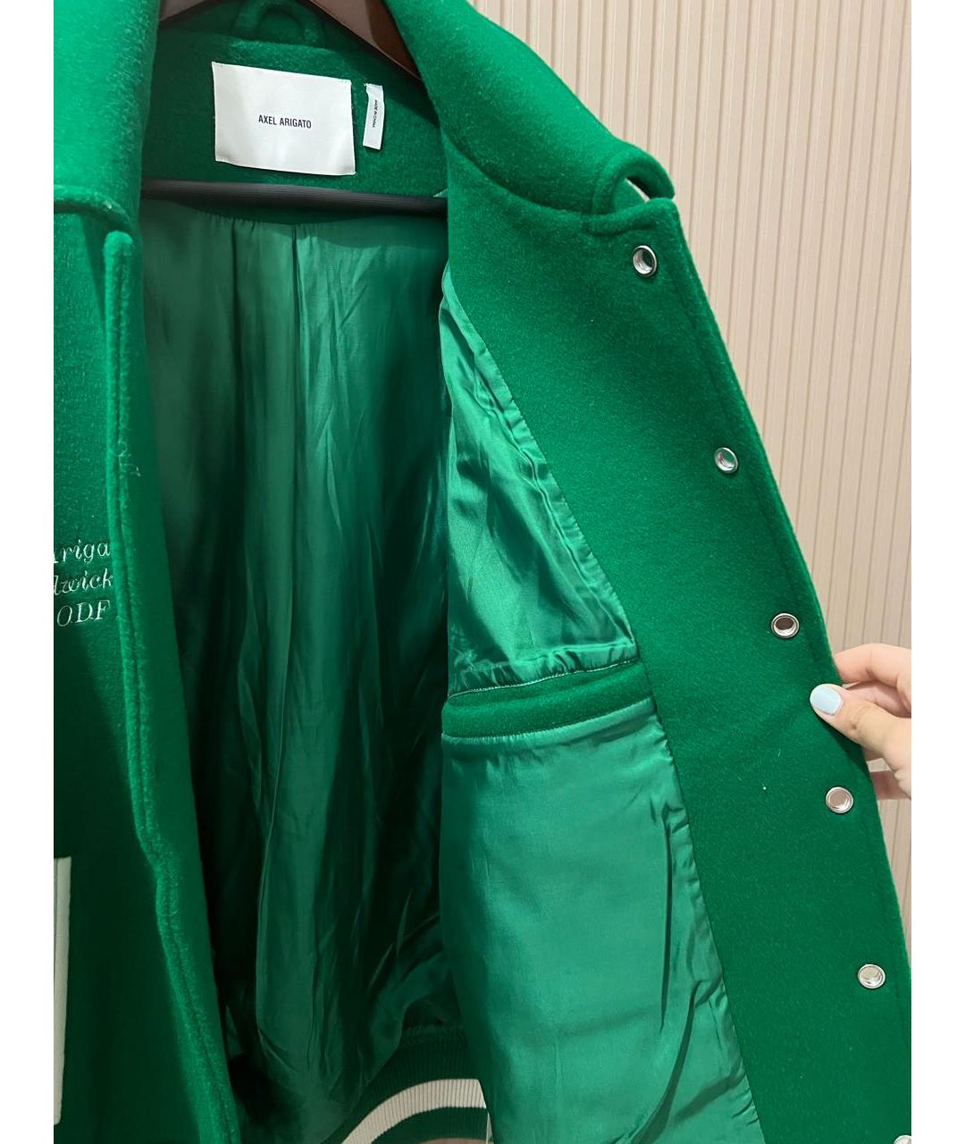 AXEL ARIGATO Зеленая шерстяная куртка, фото 8