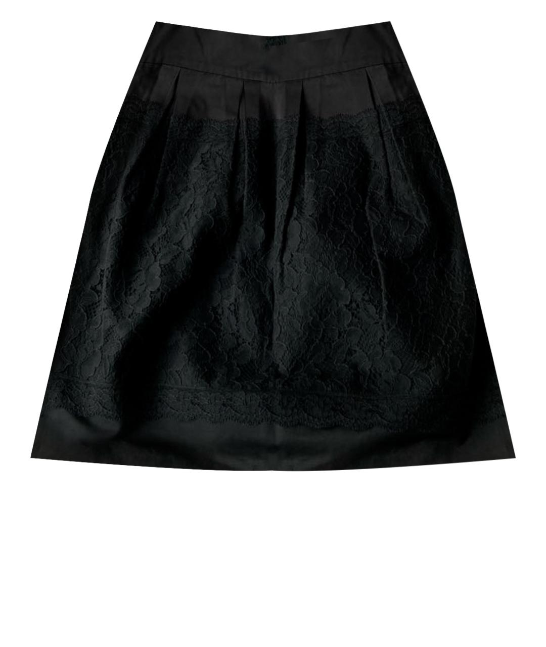 MOSCHINO Черная хлопковая юбка мини, фото 1