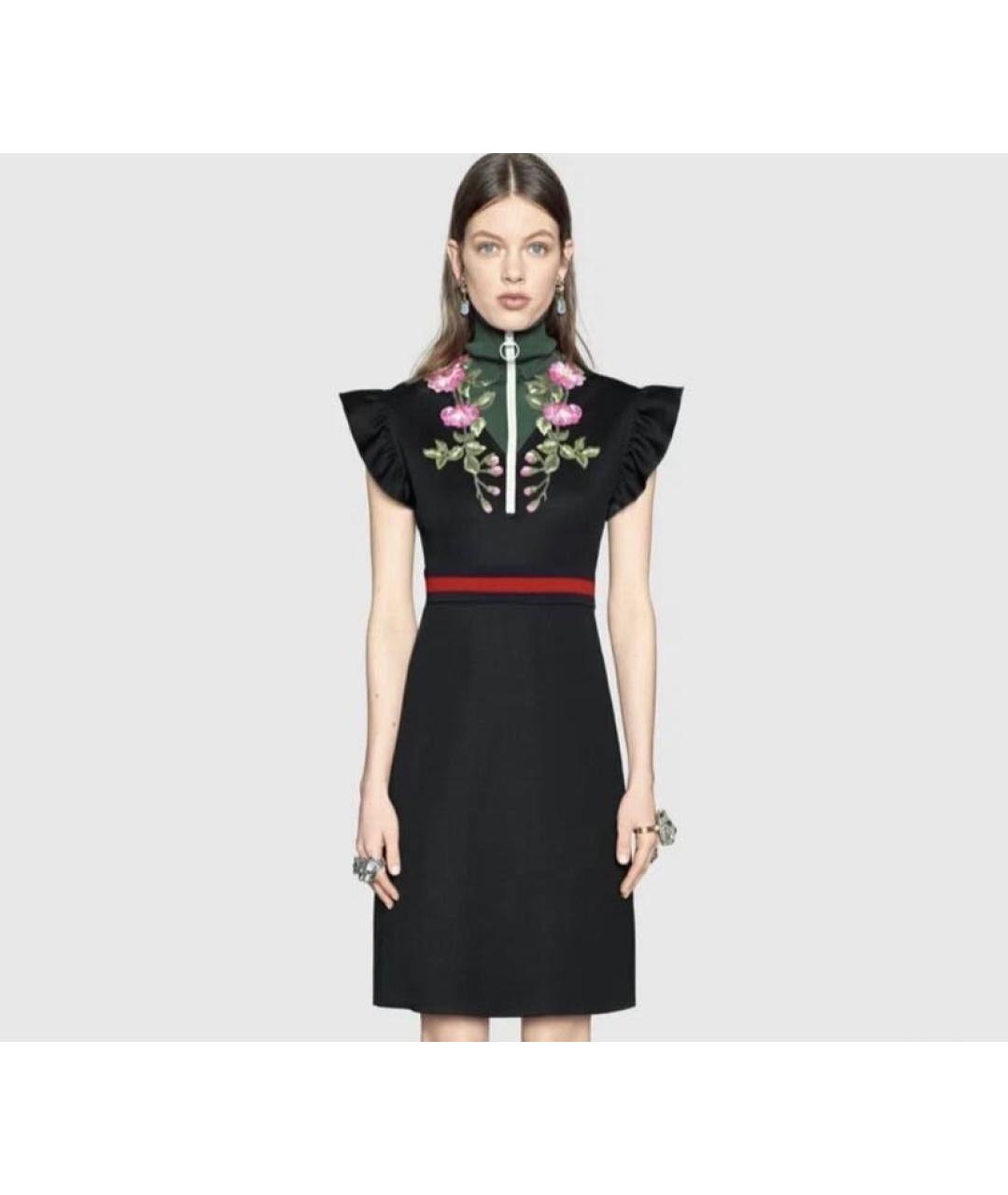GUCCI Черное полиамидовое повседневное платье, фото 6
