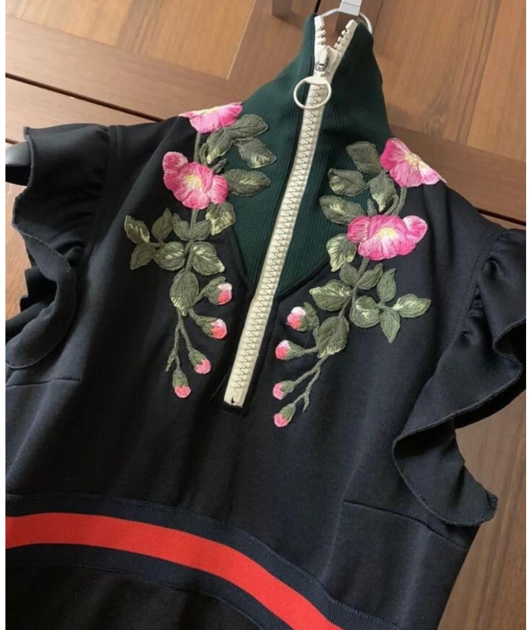 GUCCI Черное полиамидовое повседневное платье, фото 3