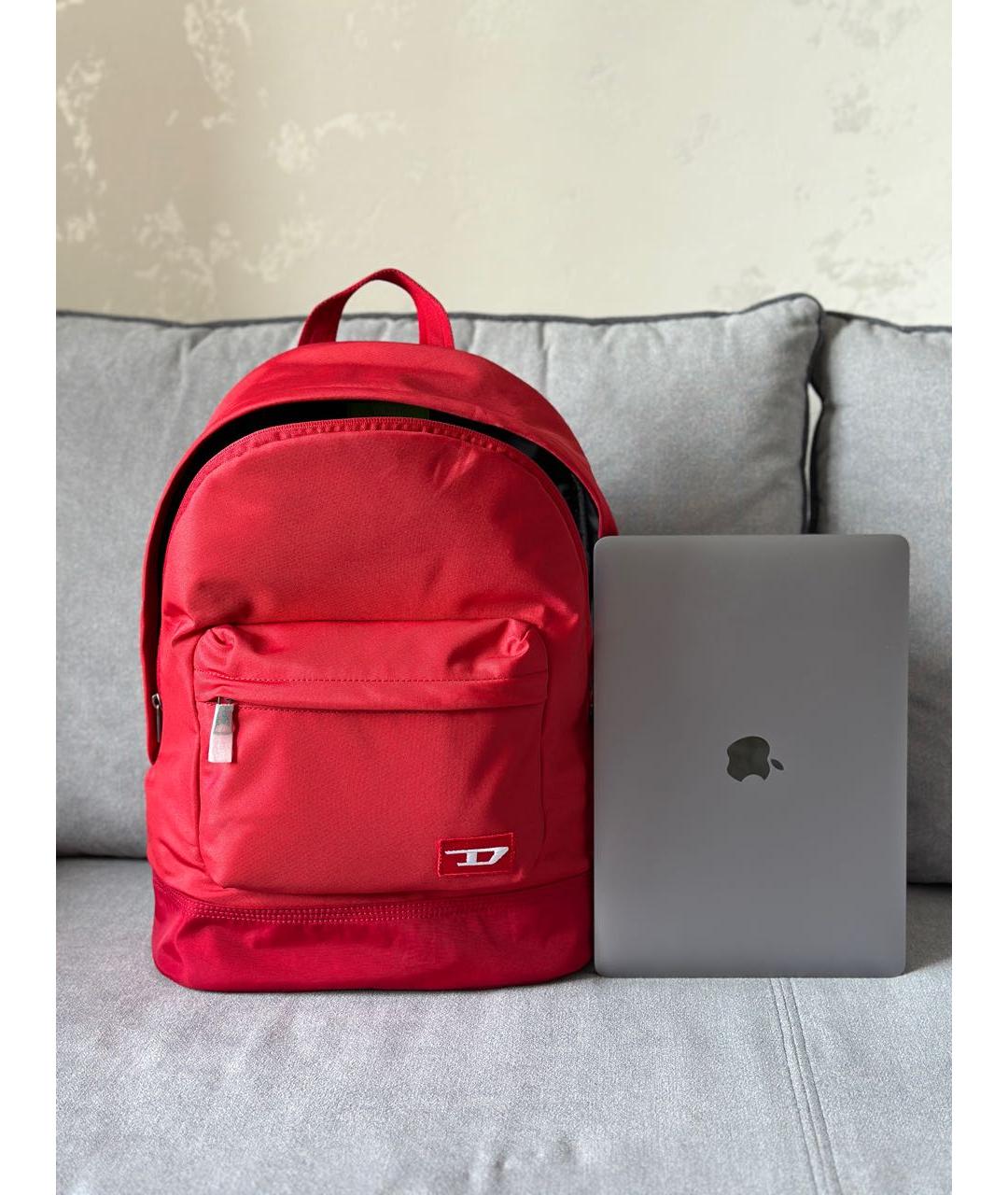 DIESEL Красный тканевый рюкзак, фото 5