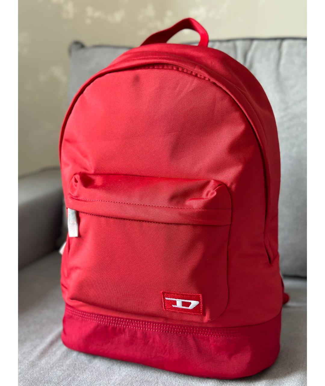 DIESEL Красный тканевый рюкзак, фото 6