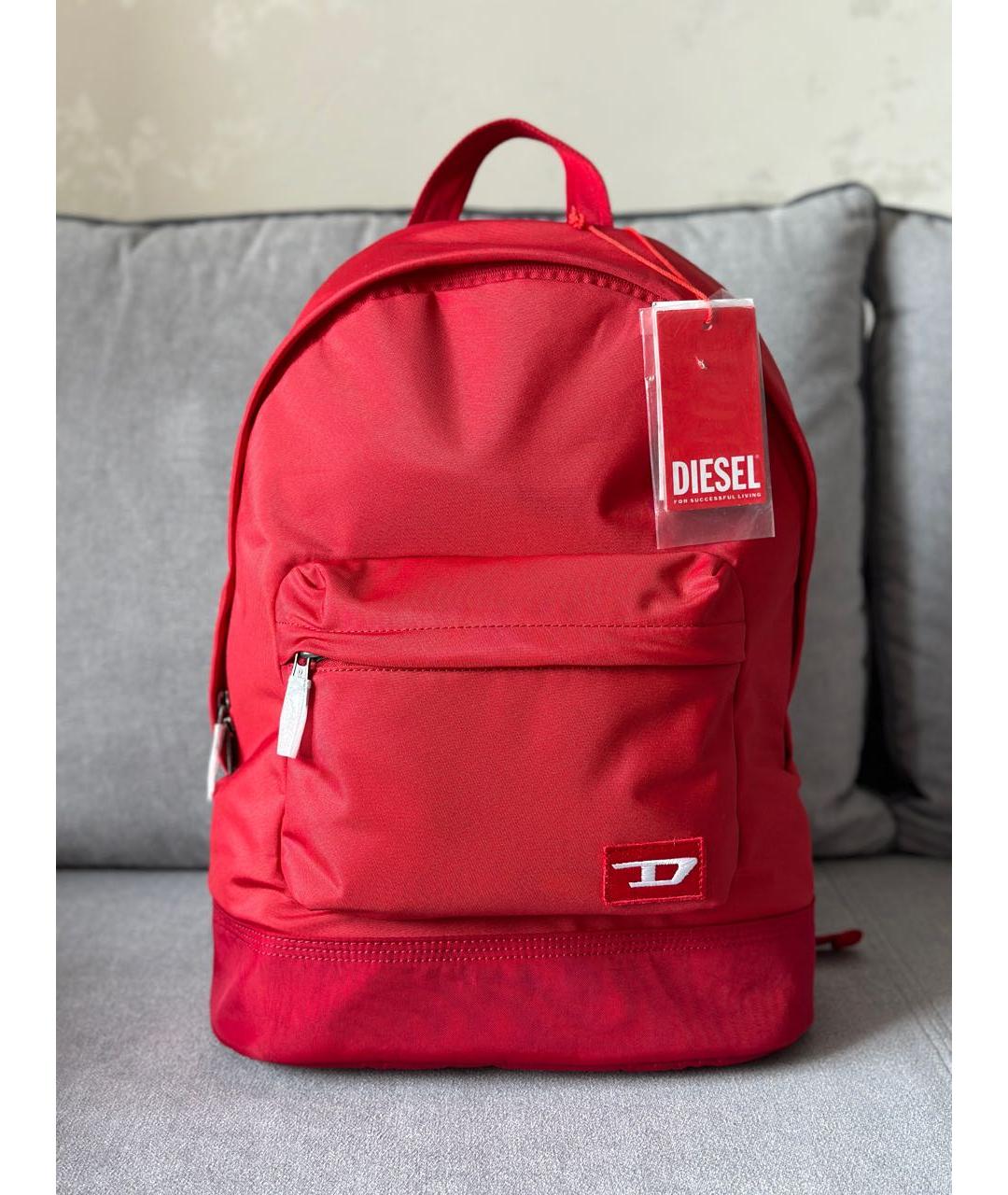 DIESEL Красный тканевый рюкзак, фото 2