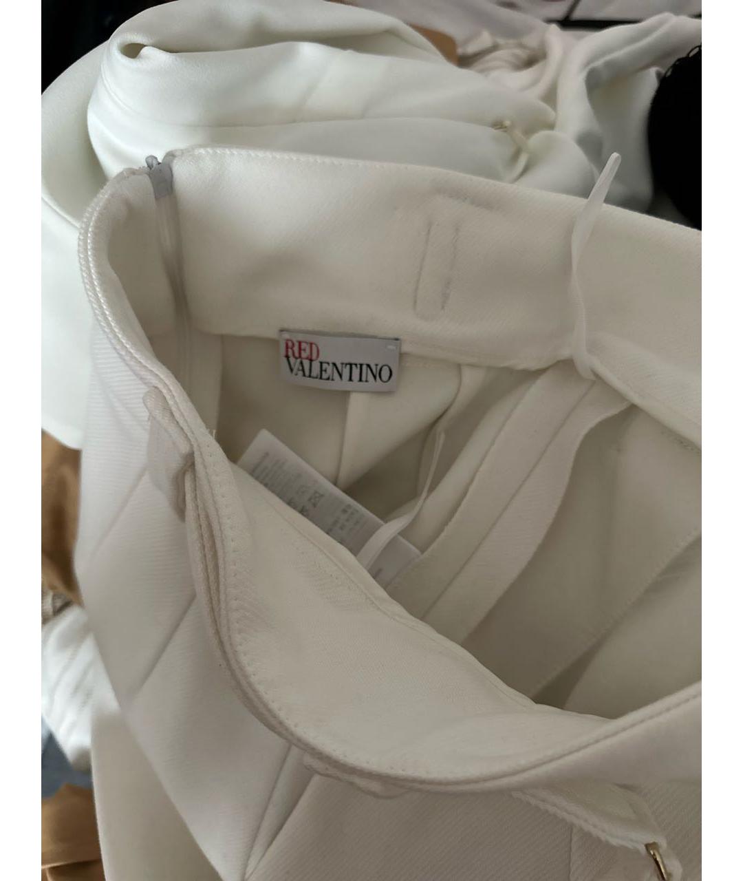RED VALENTINO Белые полиэстеровые шорты, фото 4