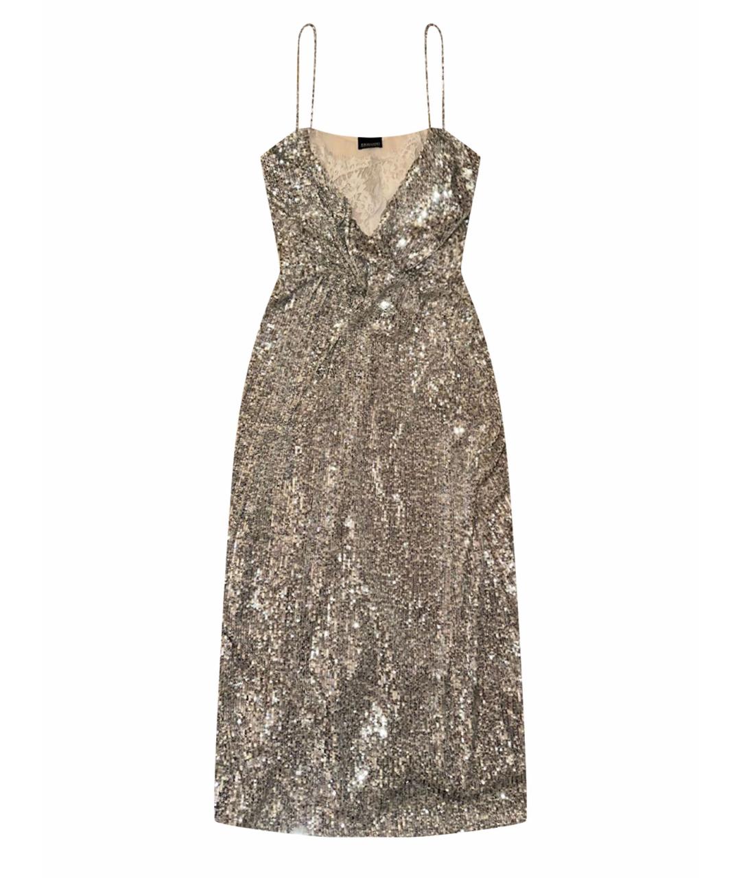 ERMANNO ERMANNO Серебряное полиэстеровое вечернее платье, фото 1