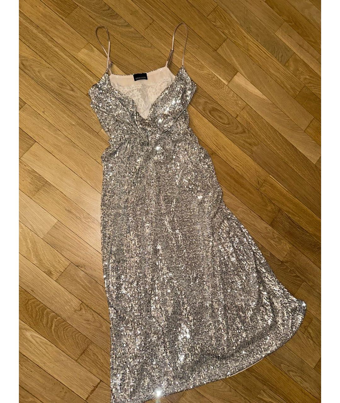 ERMANNO ERMANNO Серебряное полиэстеровое вечернее платье, фото 3