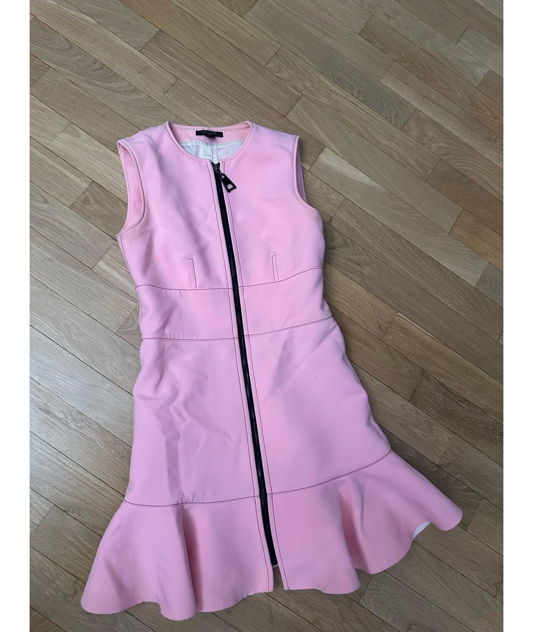 LOUIS VUITTON PRE-OWNED Розовое полиэстеровое повседневное платье, фото 4