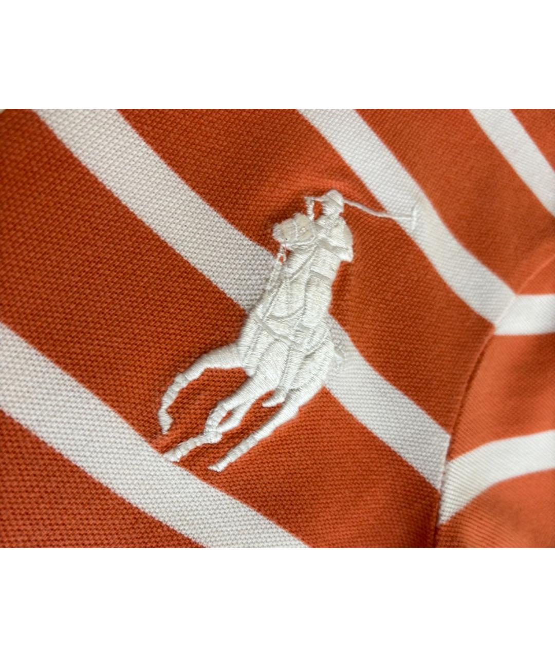 POLO RALPH LAUREN Оранжевое хлопковое повседневное платье, фото 7