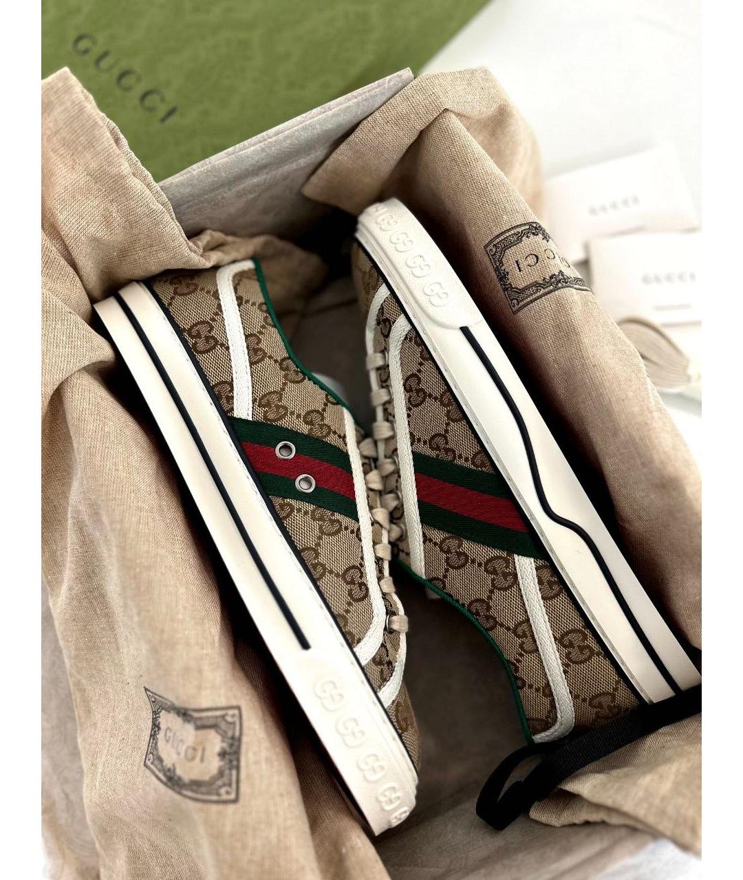 GUCCI Коричневые кеды, фото 6