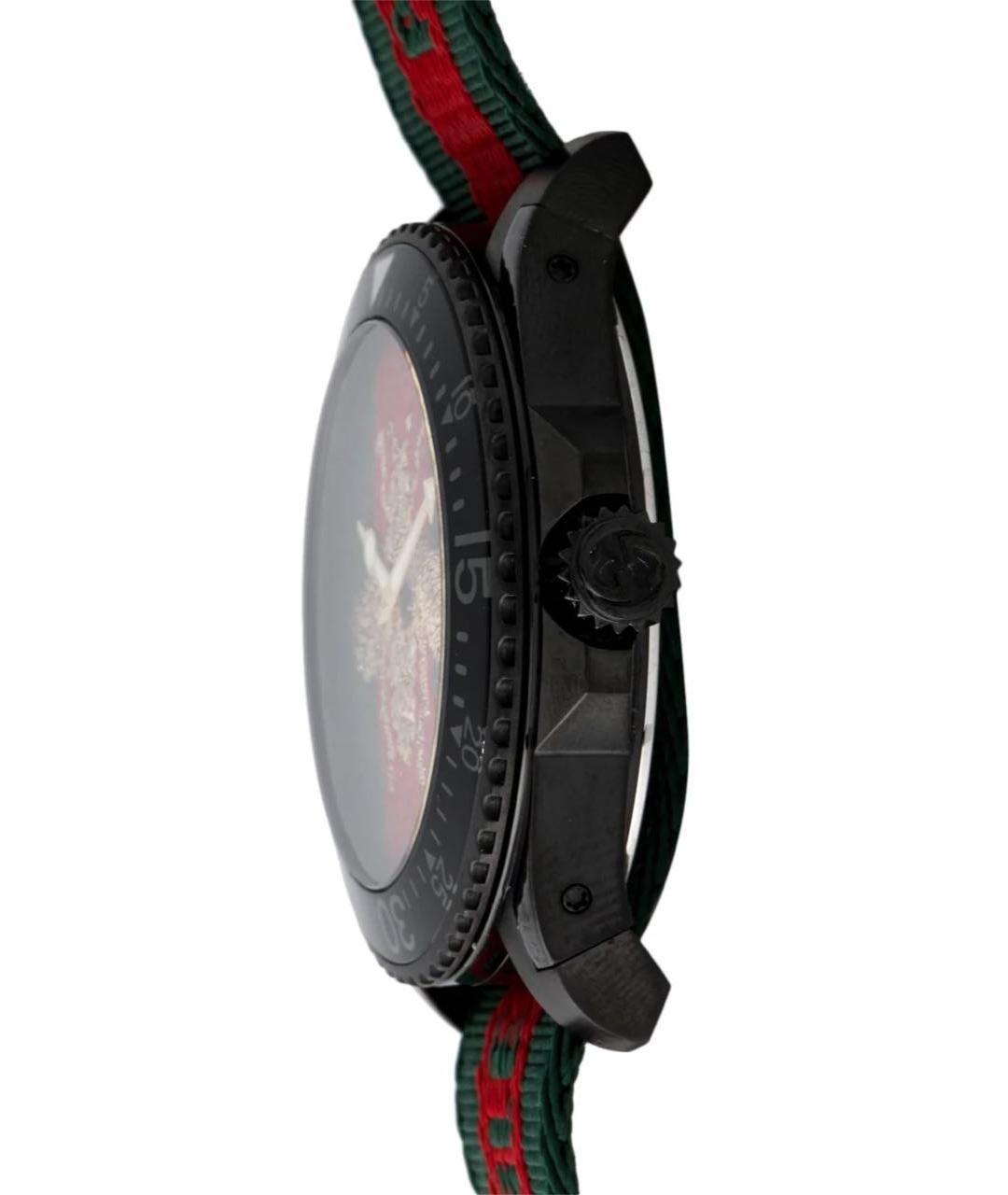 GUCCI Черные стальные часы, фото 7