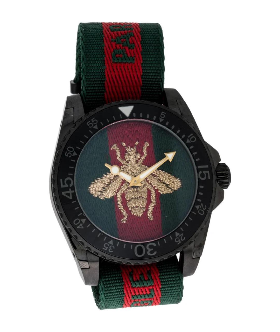 GUCCI Черные стальные часы, фото 8